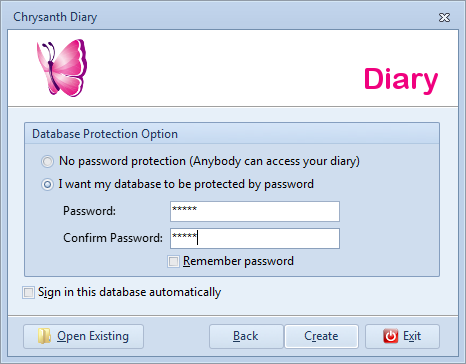 Determine password protection and sign in options
