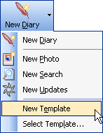 Create a new diary template